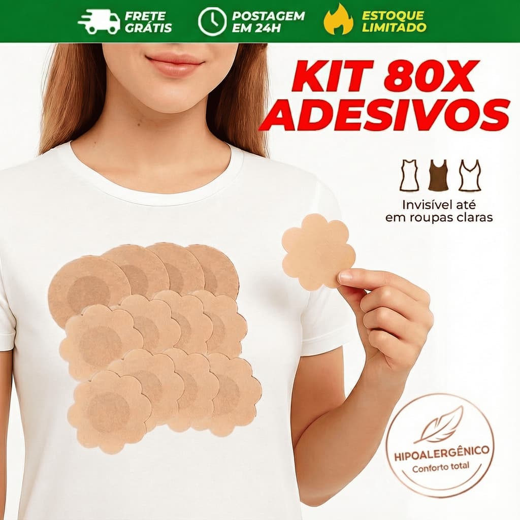 Kit 80x Protetor para Seios 7,5cm Invisível Discreto Anti-Marcas envio imediato