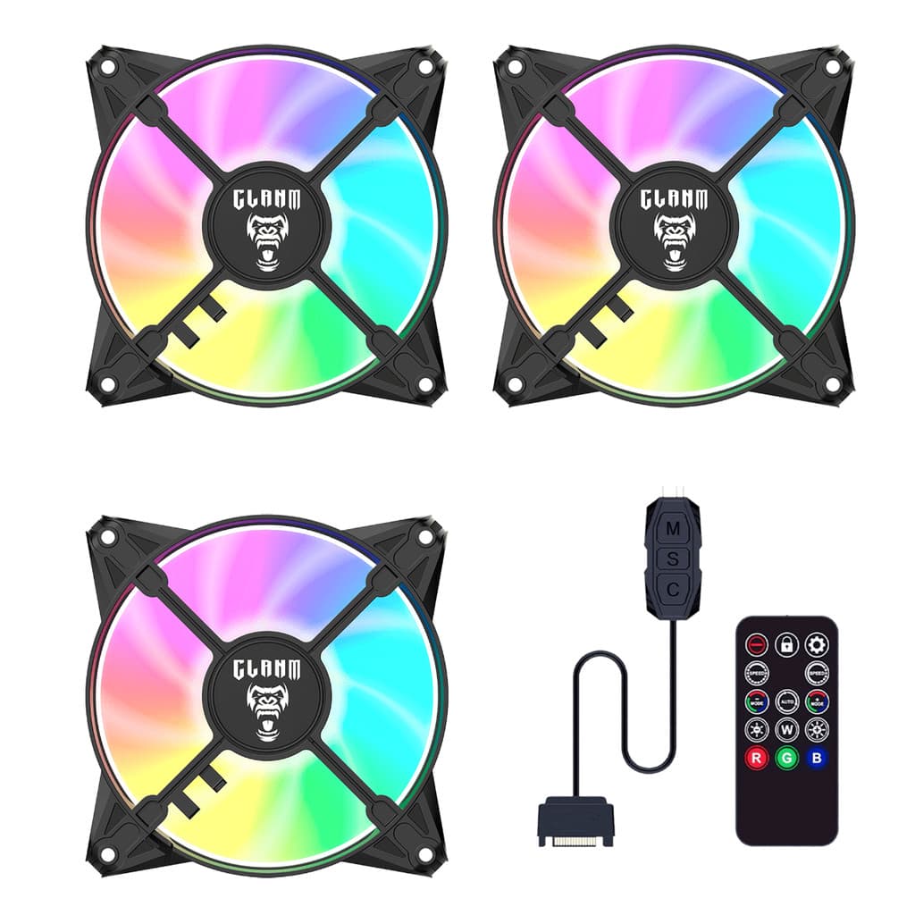 Kit 3 COOLER FAN Gamer EURUS ARGB 120mm + Controladora CLANM