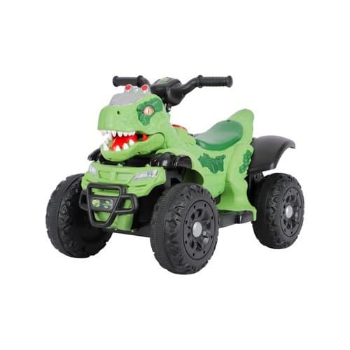 Quadriciclo Elétrico Infantil 6v Dinossauro Rex Verde Divertido Seguro Resistente Aventura