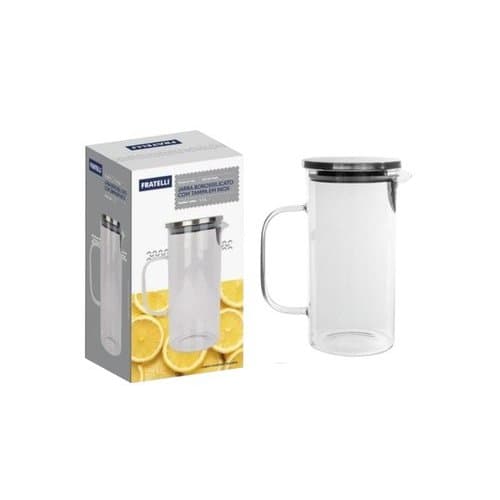 Jarra Vidro Borossilicato Tampa Inox Resistência Alta Capacidade 11 Litros
