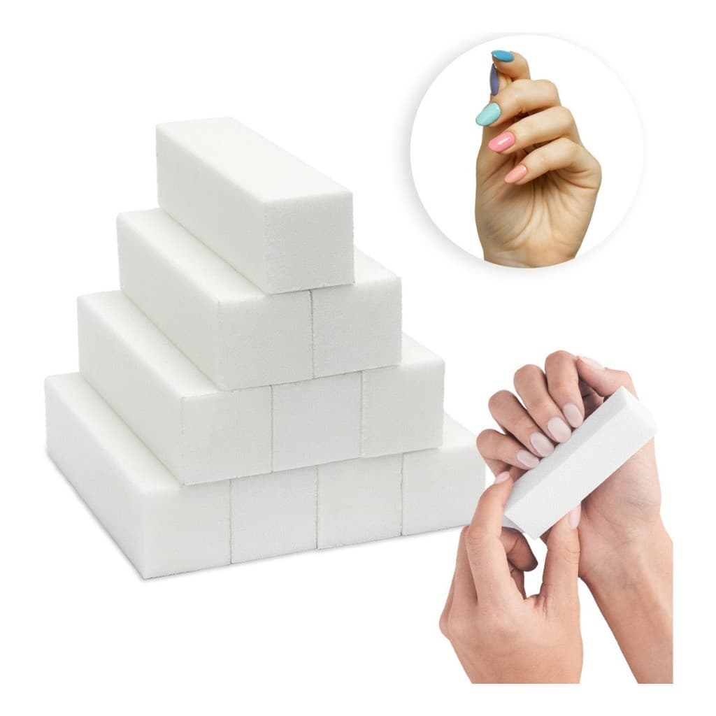 kit com 12 lixas bloco para polimento de unhas D&Z