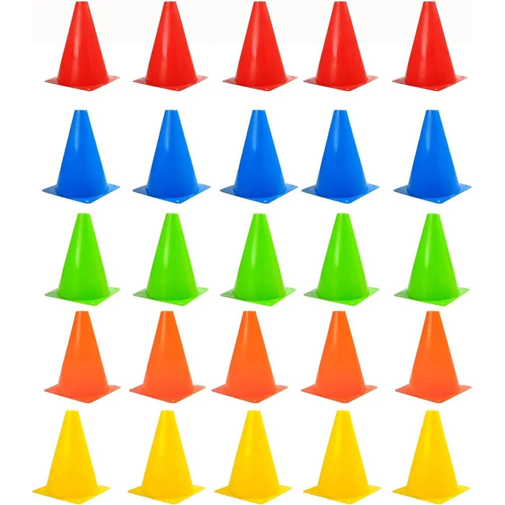 Kit 25 Cones 23cm De Agilidade Treinamento Funcional Treino Profissional
