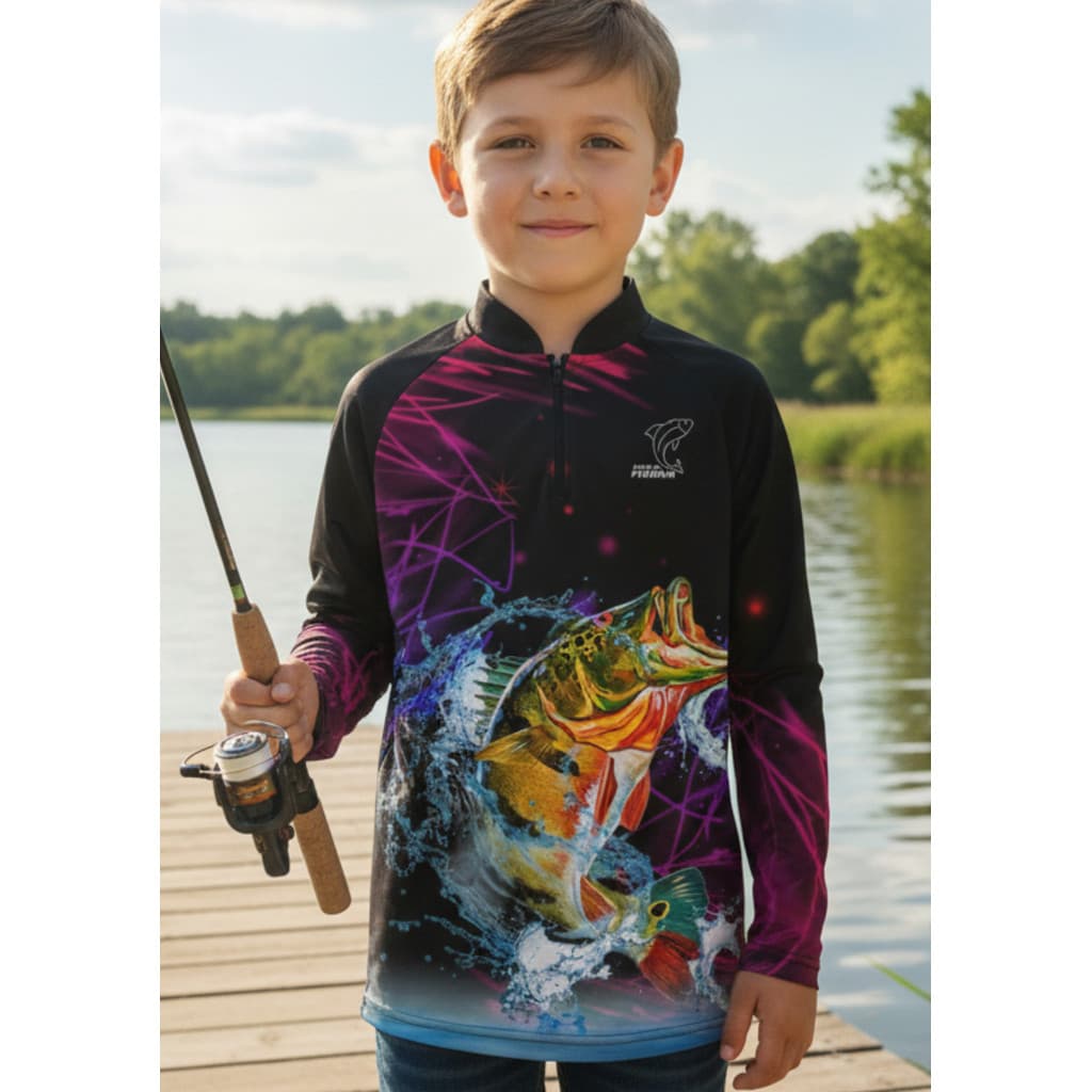 Camisa Pesca Infantil Proteção Uv50 Pescaria Manga Longa