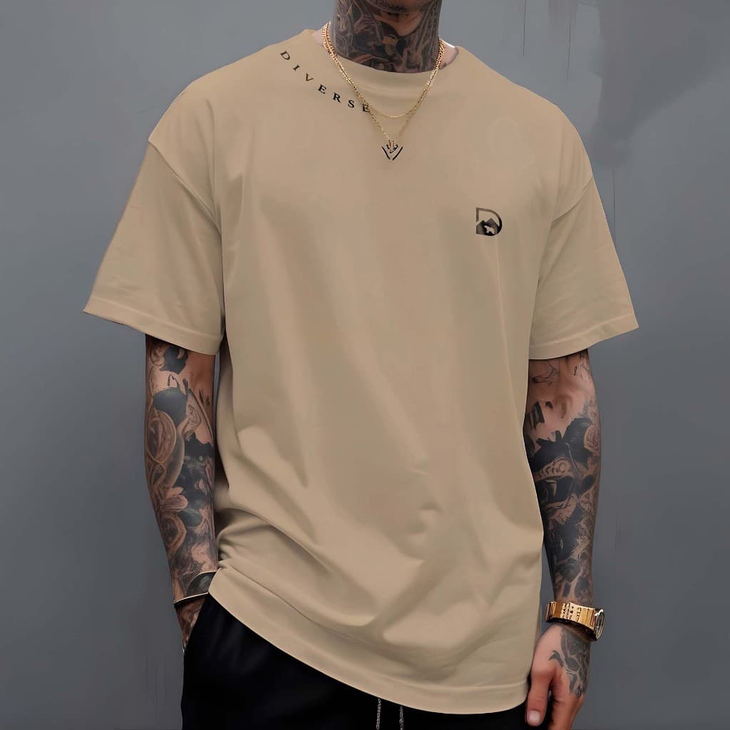 Camiseta Manfinity Diverse Gola Camiseta 100% Algodão Streat Wear