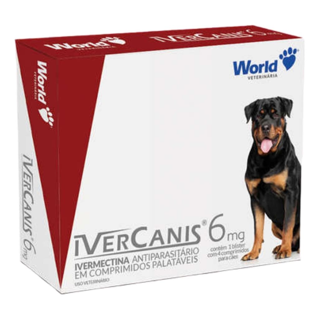Ivercanis 6mg Remédio Contra Pulgas E Carrapatos - 4 Compr