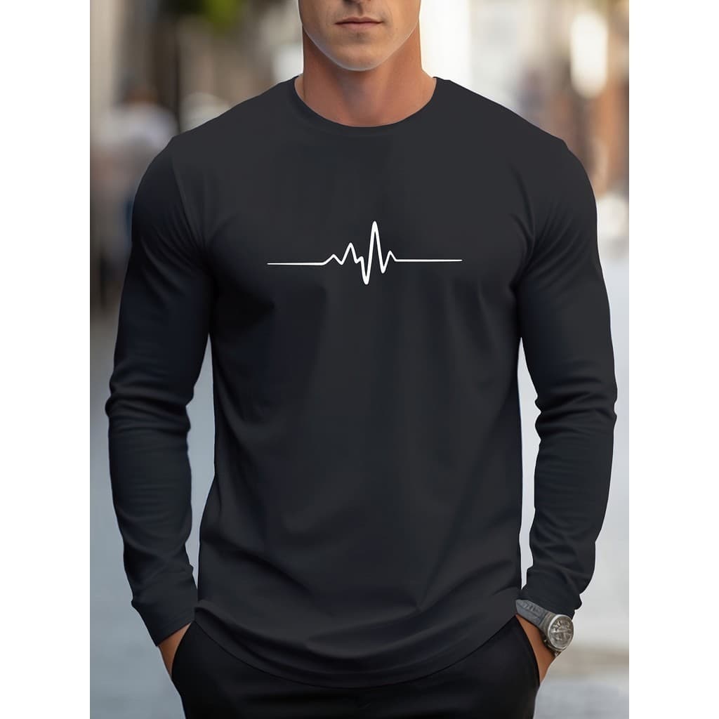 Camiseta Masculina Manga Longa Uv Secagem Rápida Camiseta  Ar Livre Corrida Ciclismo Academia Natação Praia