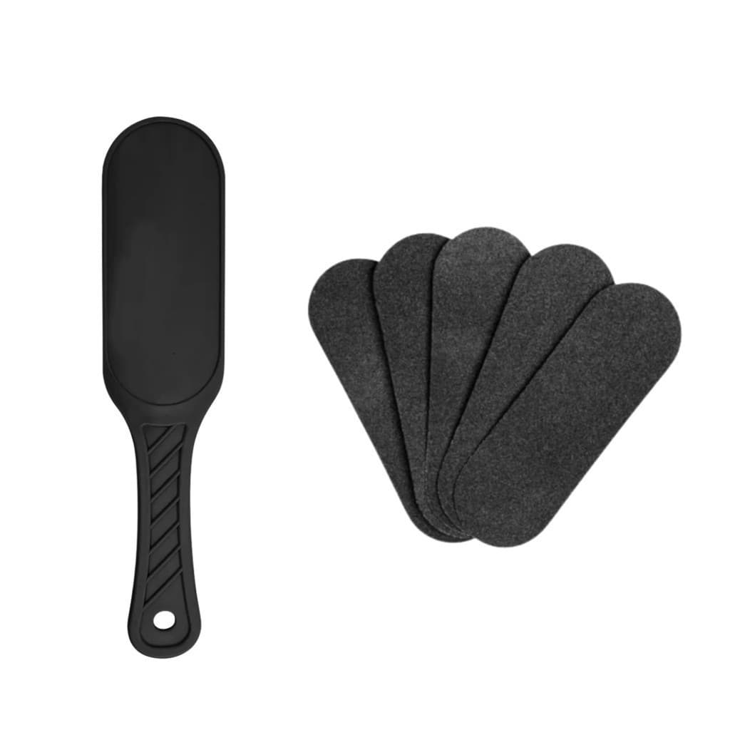 Lixa de Pé com Suporte + 24 Refis Adesivos de Lixas Finas Calosidade Calcanhar