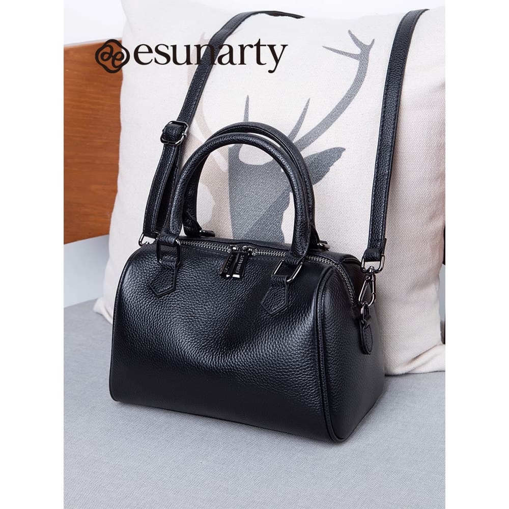 Bolsa feminina de couro genuíno 2026 novo estilo High-End sentir grande capacidade Cross-corpo saco Boston leve senhoras