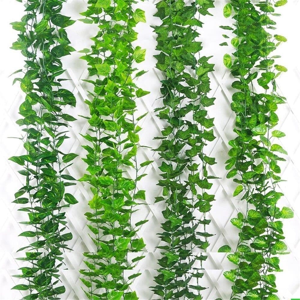 Cordão De Folhas Decorativas Folhagem Jiboia, Hera, Melancia Pendente Artifcial Para Decoração de ambientes Jardinagem