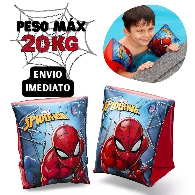 Boia de Braço Infantil Homem Aranha Inflável Piscina Praia Verão