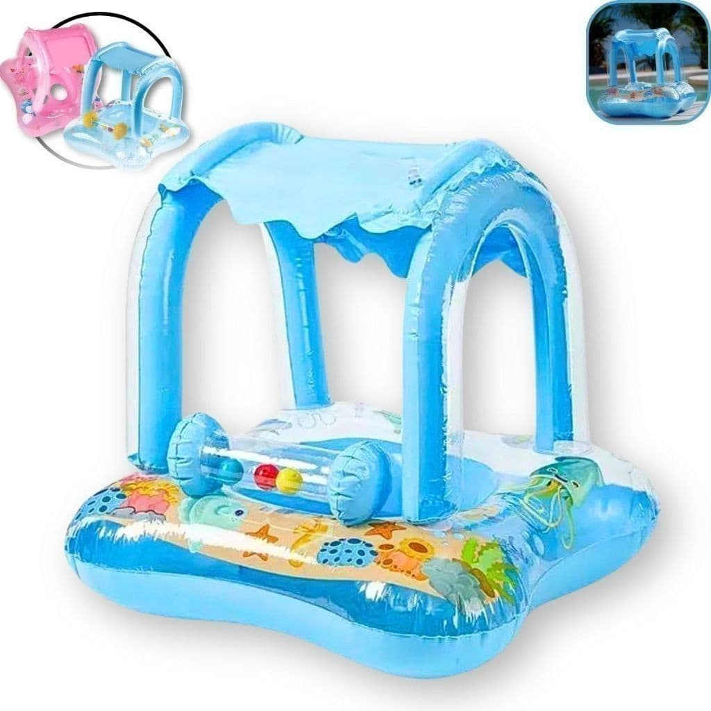 Boia Bote Bebê Cobertura Fralda Infantil Rosa Ou Azu Boia Piscina Bebe