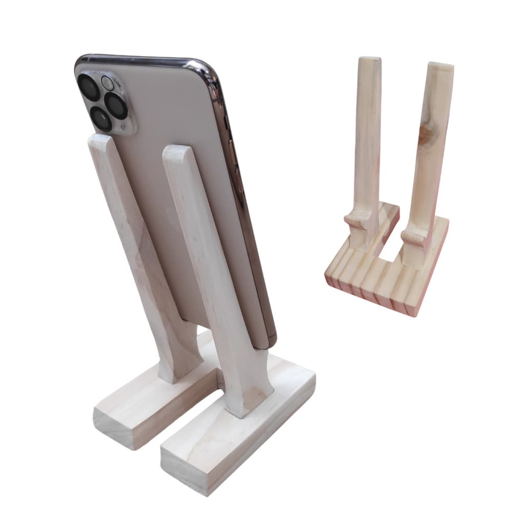 Suporte Para Celular De Madeira Universal – Porta Celular Para Mesa, Vídeos  Carregamento Artesanal