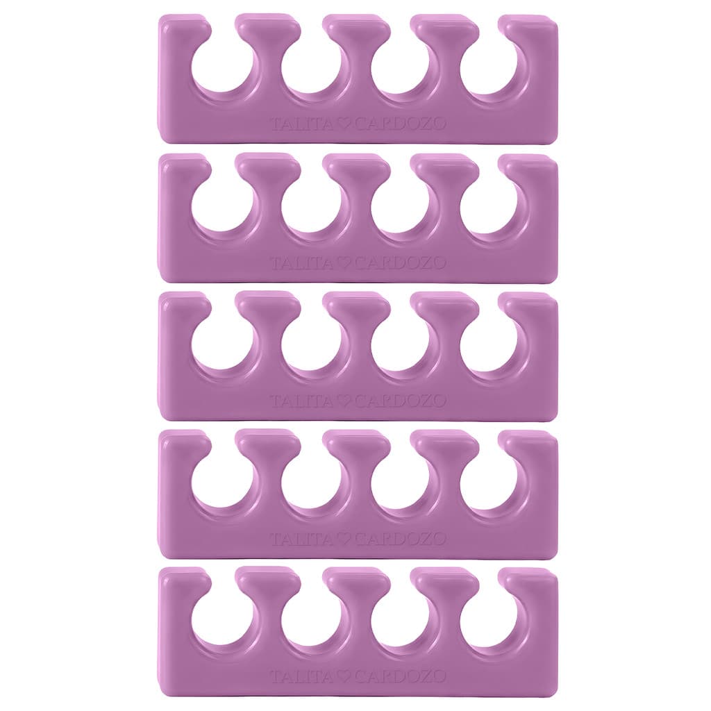 Kit com 5 Pares de Separador de Dedos - Cor Lilás Candy - Coleção Candy Colors - Talita Cardozo