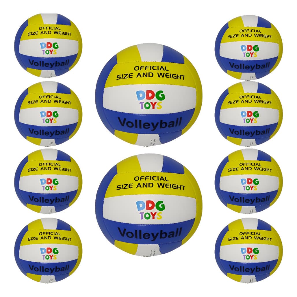 Kit 10 Bolas De Volei Tam. 5 Oficial Quadra Futvolei Praia
