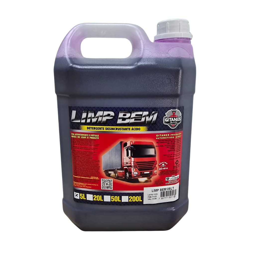 Limpa Bau Detergente Acido Limp Bem Gitanes 5L