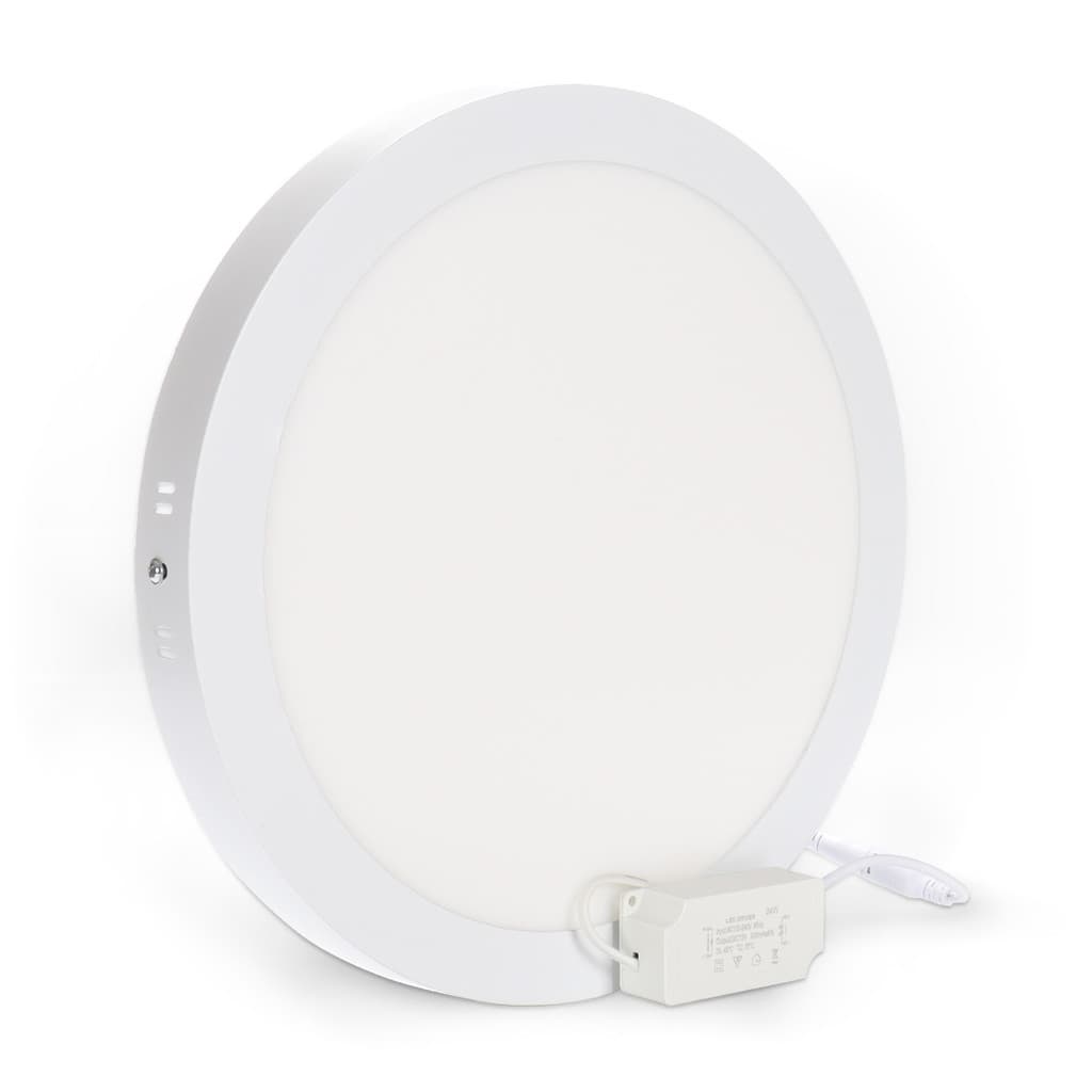 Plafon Led 24w Quente Redondo Sobrepor