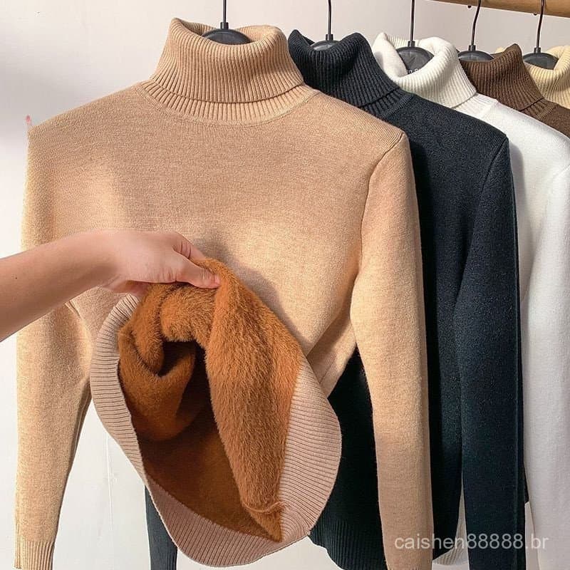 Women's Sweater with Round Neck Warm Winter FZYP