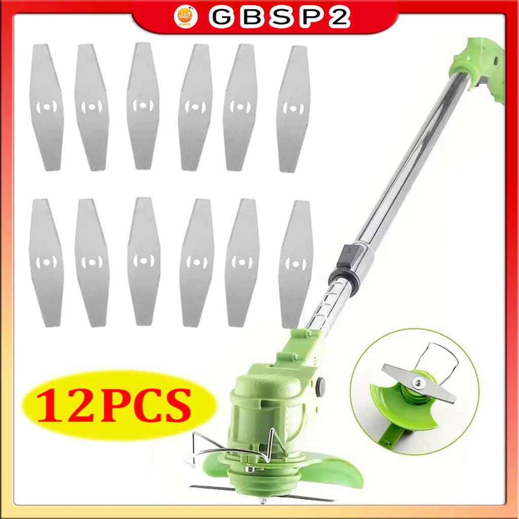 Kit 12 Peças Lâminas De Cortador De Grama Aparador De Bermas Para Cortador De Grama Lâminas
