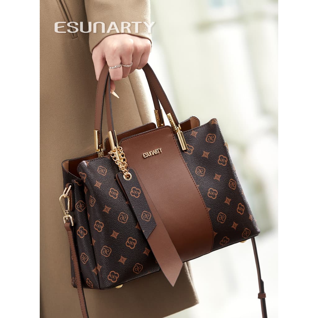 Bolsa mensageiro portátil feminina 2025 novo estilo grande capacidade atmosfera high-end presbiopia La