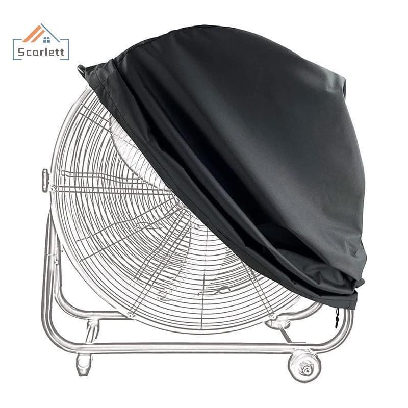 [Scarlett] Capa De Ventilador Industrial Para Exterior Tecido Oxford Revestido De Prata À Prova D'água UV De Poeira Ajus
