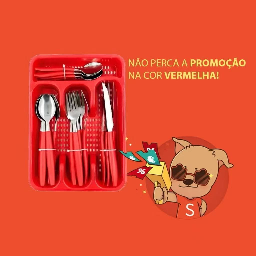 Conjuntos de talheres de aço inoxidável de 25 e 17 peças com garfos, colheres e facas， IDee Home