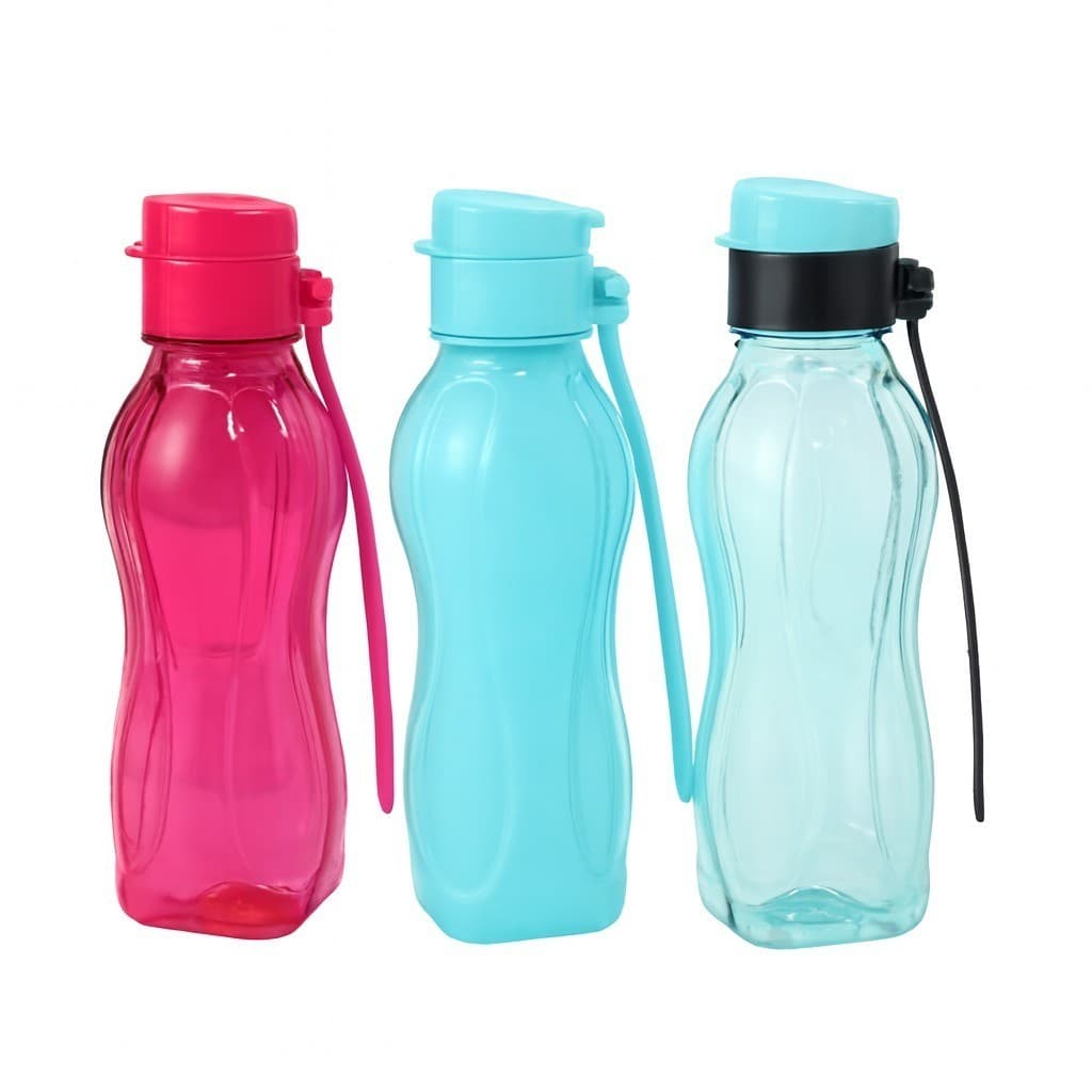 Conjunto com 3 Squeezes 350ml Para Escola, Academia, Atividades Físicas, Exercícios e Rotina do Dia a Dia
