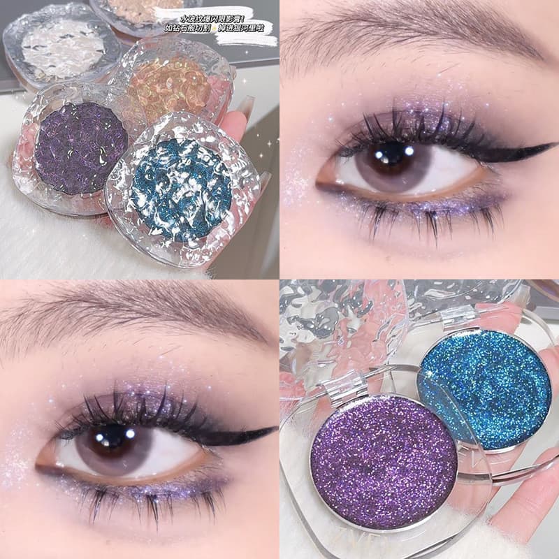 ZVEV Monocromático Espumante Paleta de Sombras Delicada Transparente Translúcido Espumante Diamantes Perolados High-End