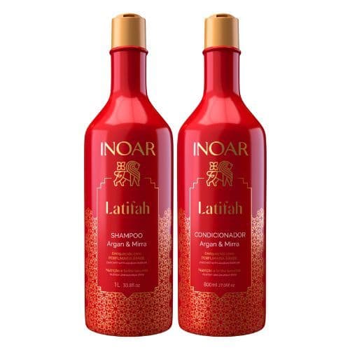 Kit Inoar Latifah Argan e Mirra Shampoo 1L + Condicionador 800ml