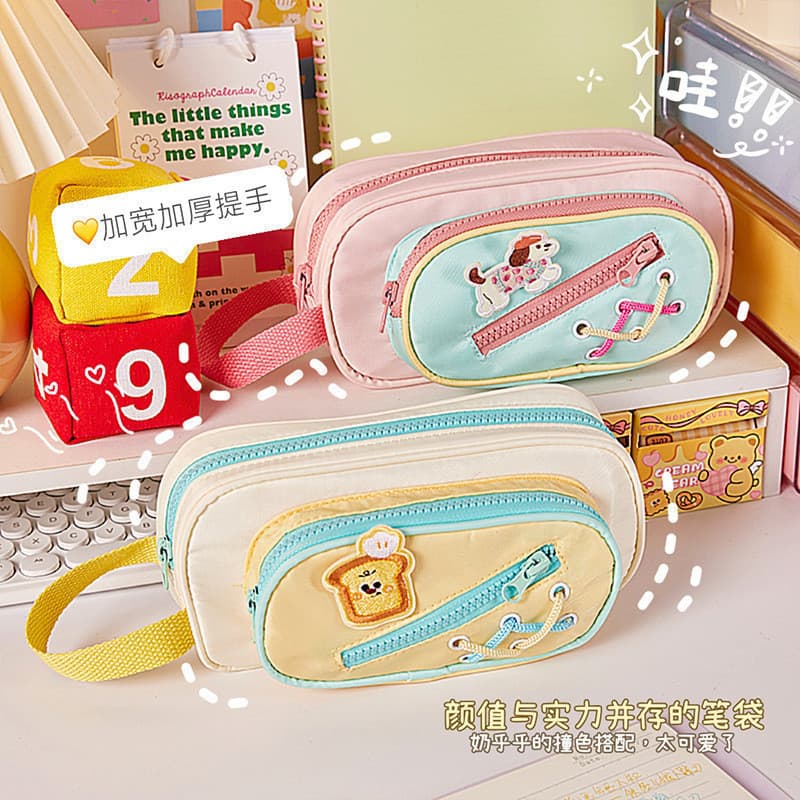 Estojo Dopamina Contraste Color-Bolsa Criativa De Estudante De Grande Capacidade