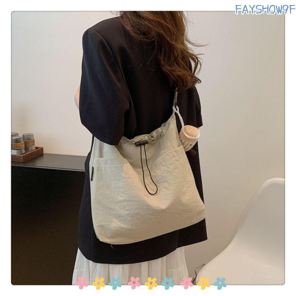 FAYSHOW Bolsa De Ombro Feminina , Sacola De Nylon Fashion De Alta Qualidade , Crossbody Casual Estilo Cor Sólida