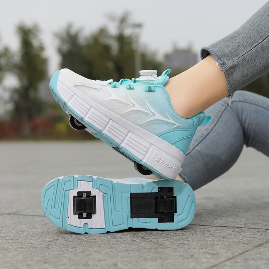 Patins Infantis Adolescentes Sapatos De Deformação Corrida De Quatro Rodas Meninos Meninas