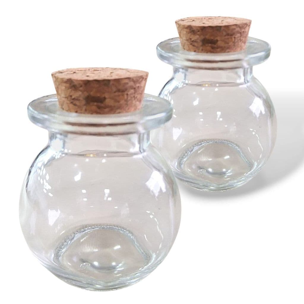 KIT ATE 30 POTES VIDRO SAIS/VELA REDONDO COM ROLHA 50ML