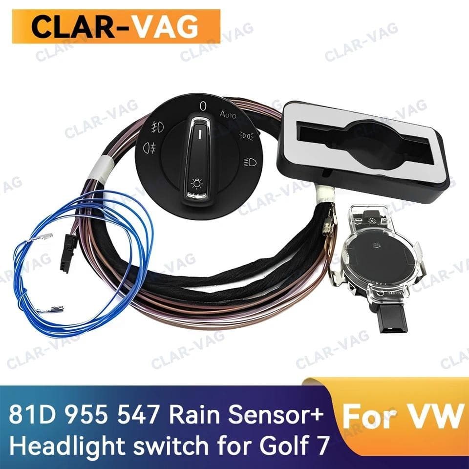 Sensor De Umidade E Chuva , Luz Com Plugue De Cabo , Peças De Interruptor De Farol Para VW Golf 7 MK7 81D955547 81D 955
