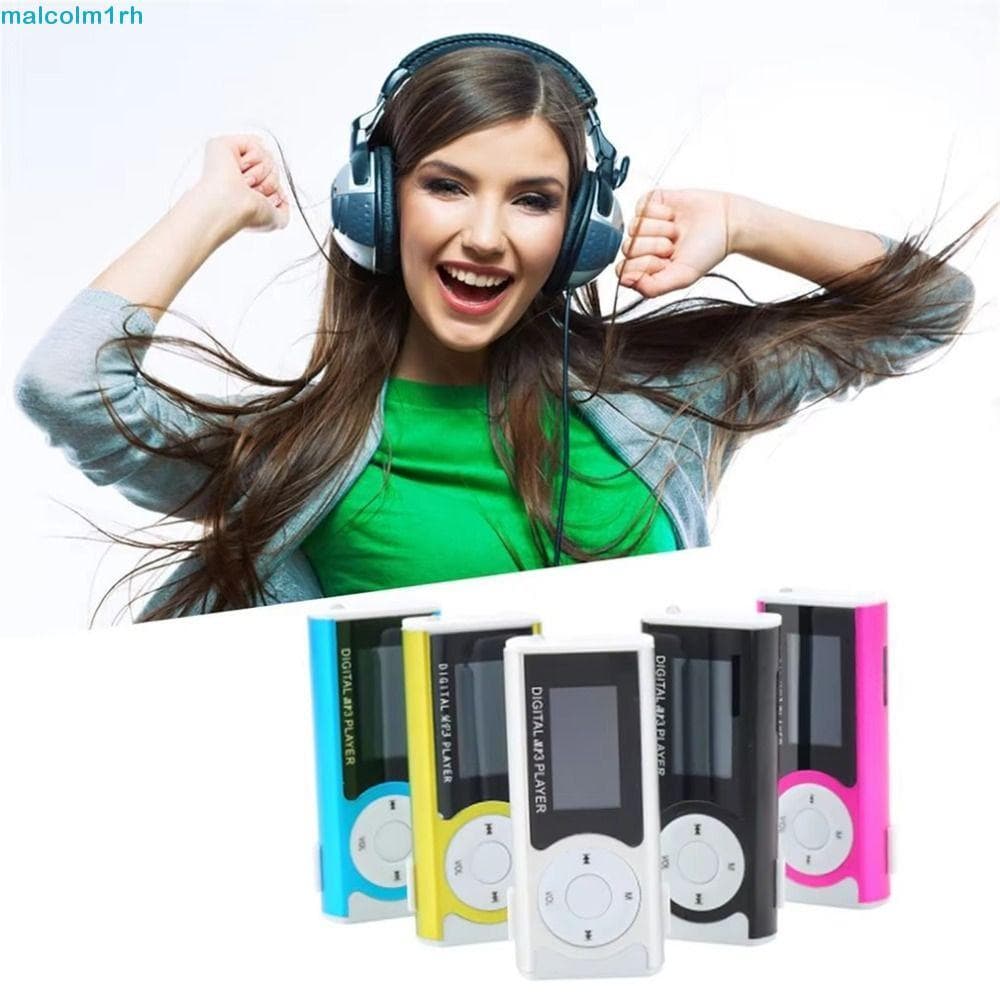 MALCOLM Portátil Mini MP3 Player , Slot Para Cartão Clipe De Metal USB MP3 Players De Música , Suporte SD TF Estudante W