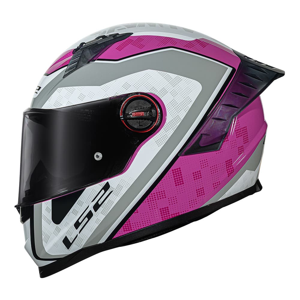 Capacete Feminino Moto Ls2 Ff358 Pro Rosa Striker Spoiler