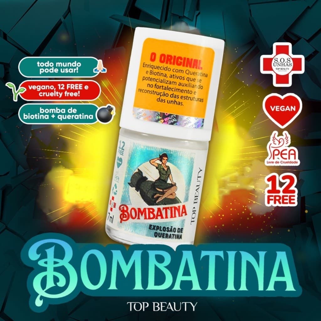 Base para unha Bombatina Explosão De Queratina Para UnhasTop Beauty