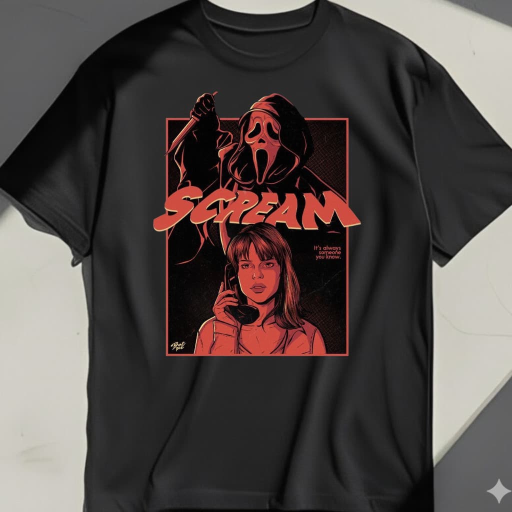 Camiseta Streetwear Ghostface Scream Aesthetic Grunge Vintage Y2K Plus Size