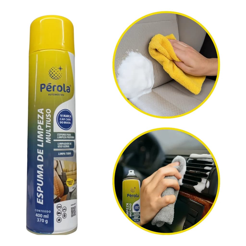 Espuma Spray Limpadora 400ml Perola Para Limpeza Geral
