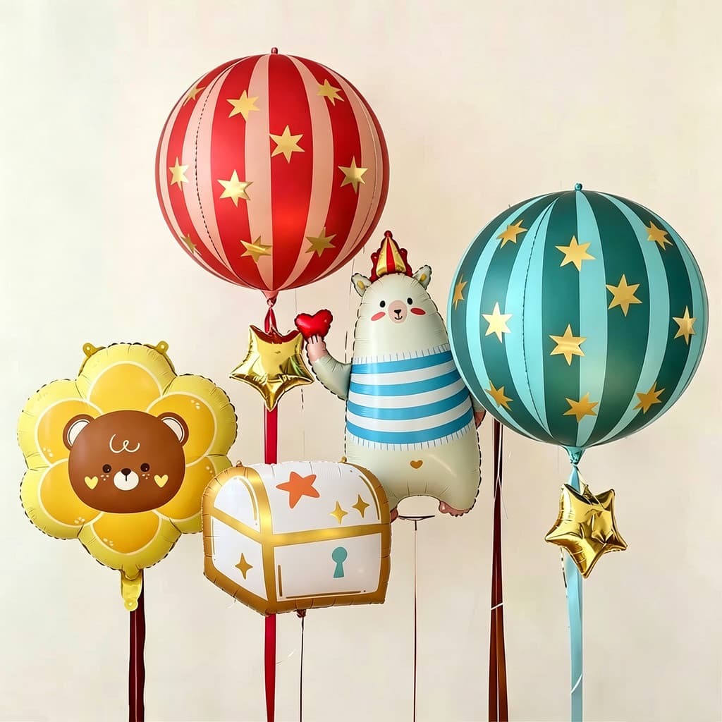 Balões De Folha De Pé Com Tema De Palhaço De Circo : Decorações De Animais E Estrelas ; Alumínio Para Festas De Aniversá
