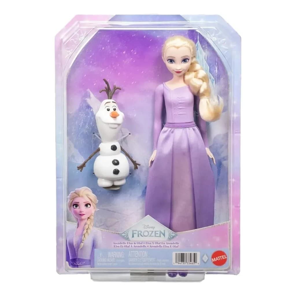 Boneca Arendelle Elsa E Olaf - Frozen - Princesas Disney