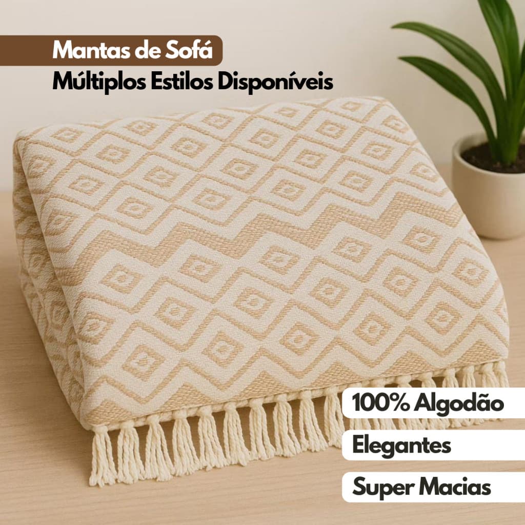 Manta Para Sofá Decorativa Algodão Capa Protetora multiplos tamanhos e cores