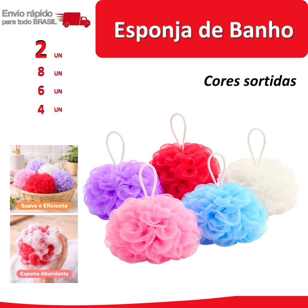 8/6/4/2 Bucha de banho Esponja limpeza higiene agua sabonete chuveiro hidratação sabão espuma