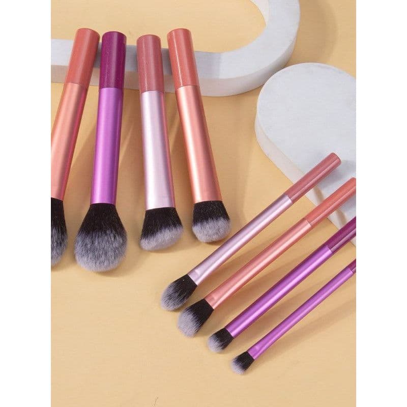 Cangzhou novo estilo 8 cores tubo longo conjunto de pincéis de maquiagem sombra Blush pó solto fundação corretivo maquia