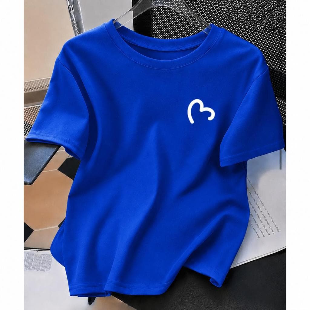 Camiseta Feminina Blusa Coração Tshirt 100 % Algodão Manga Curta Camisa Gola Redonda