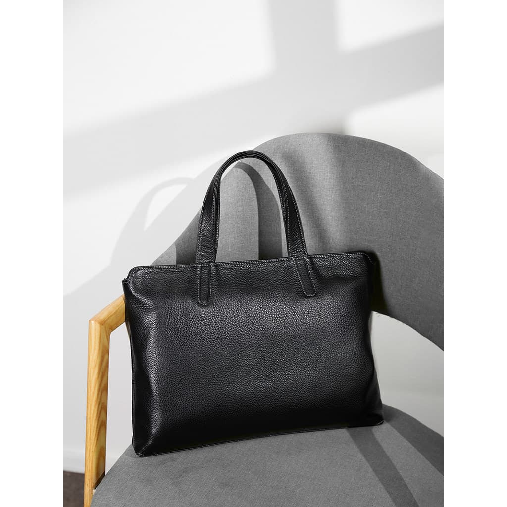 Bolsa de negócios masculina maleta de couro genuíno simples bolsa de embreagem advogado bolsa masculina conferência male