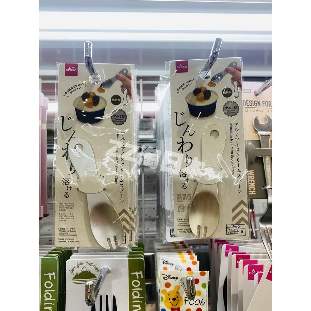 Colher de sorvete japonesa Daiso, colher de sorvete de alumínio, colher de sobremesa fofa para crianças, colher de gelat