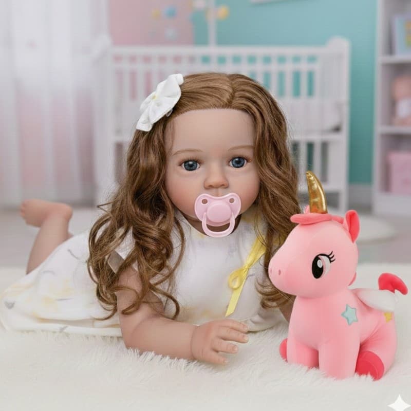 Bebê Reborn New Happy Boneca de Silicone New Happy