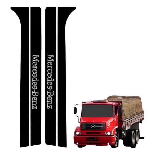 Adesivo Para Coluna De Porta Mercedes Bens 1620 710 912 1319 Preto