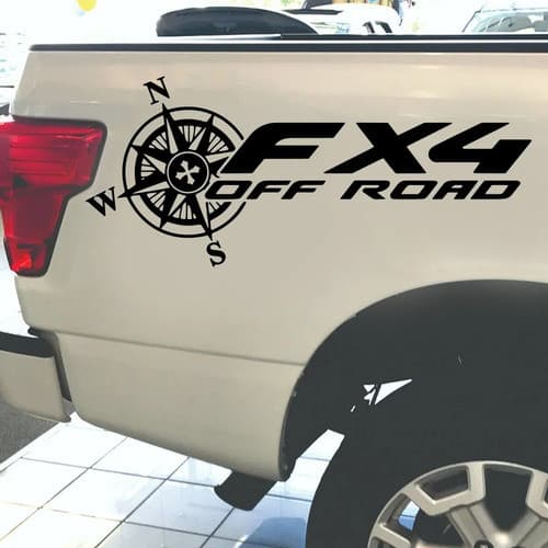 Adesivos Ford Ranger Rosa Dos Ventos Fx4 Off Road Bussola Branco