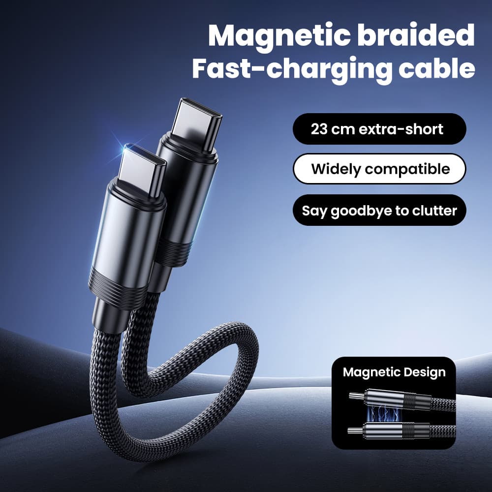 PD60W Type C Para Cabo Magnético De Carregamento Rápido Curto USB De Dados Banco De Potência Telefone Tablet Laptop Carg